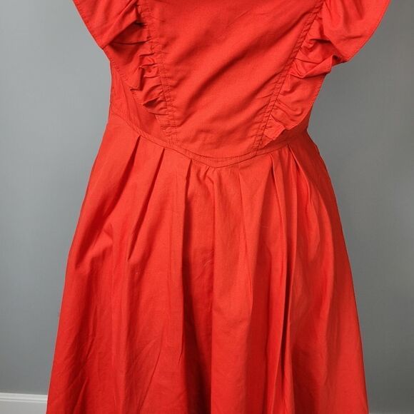 NWT Free People Half Moon Mini Dress. Red XS#26 - Picture 4 of 16